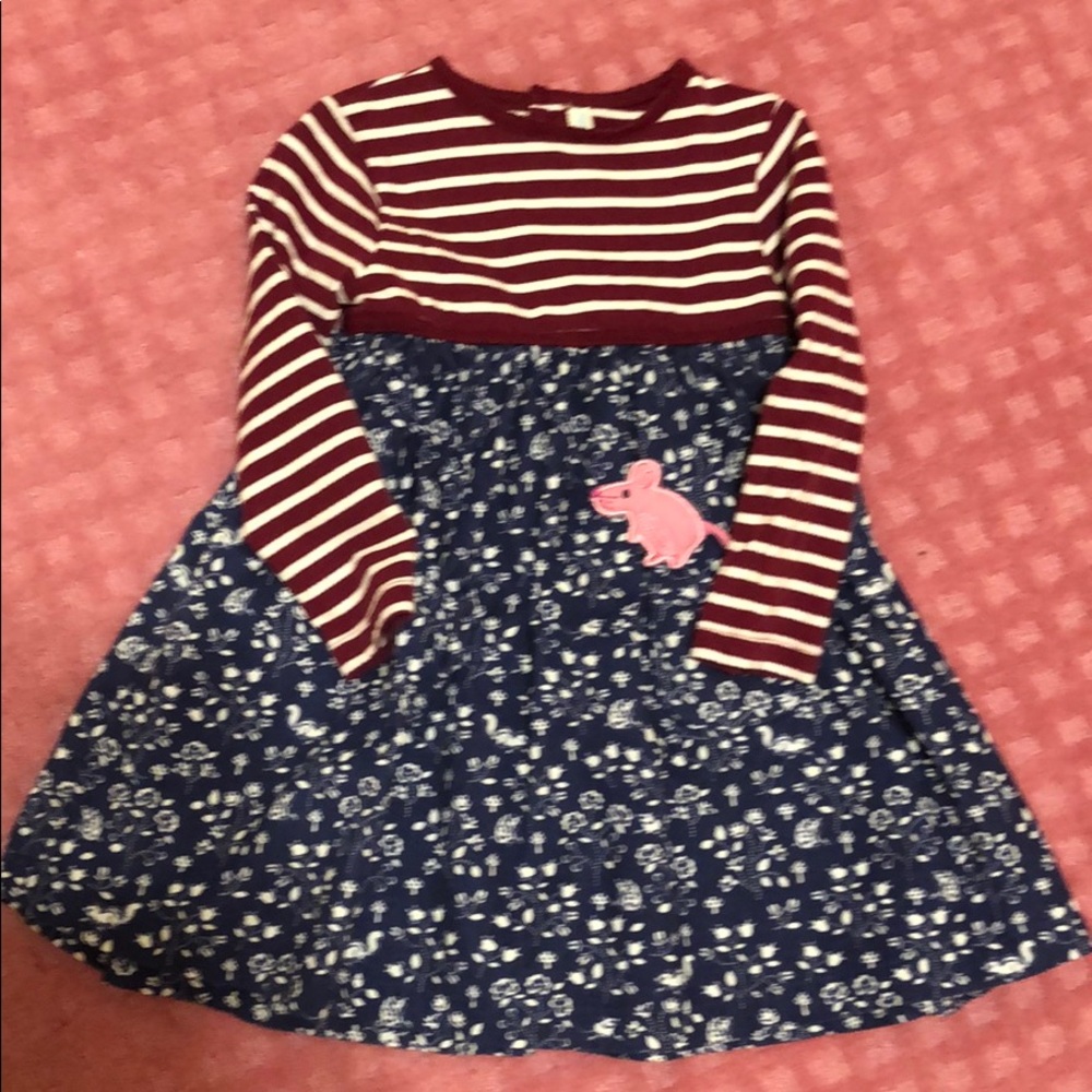 Jojo Maman Bebe pocket dress with mouse